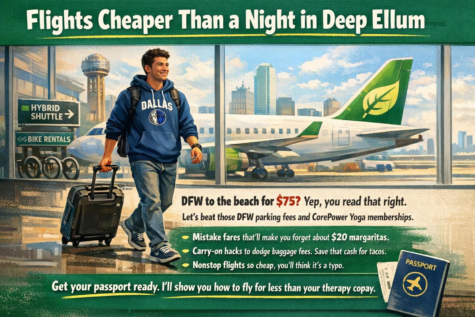 5 Tips for Eco-Friendly Flights from Dallas — cover