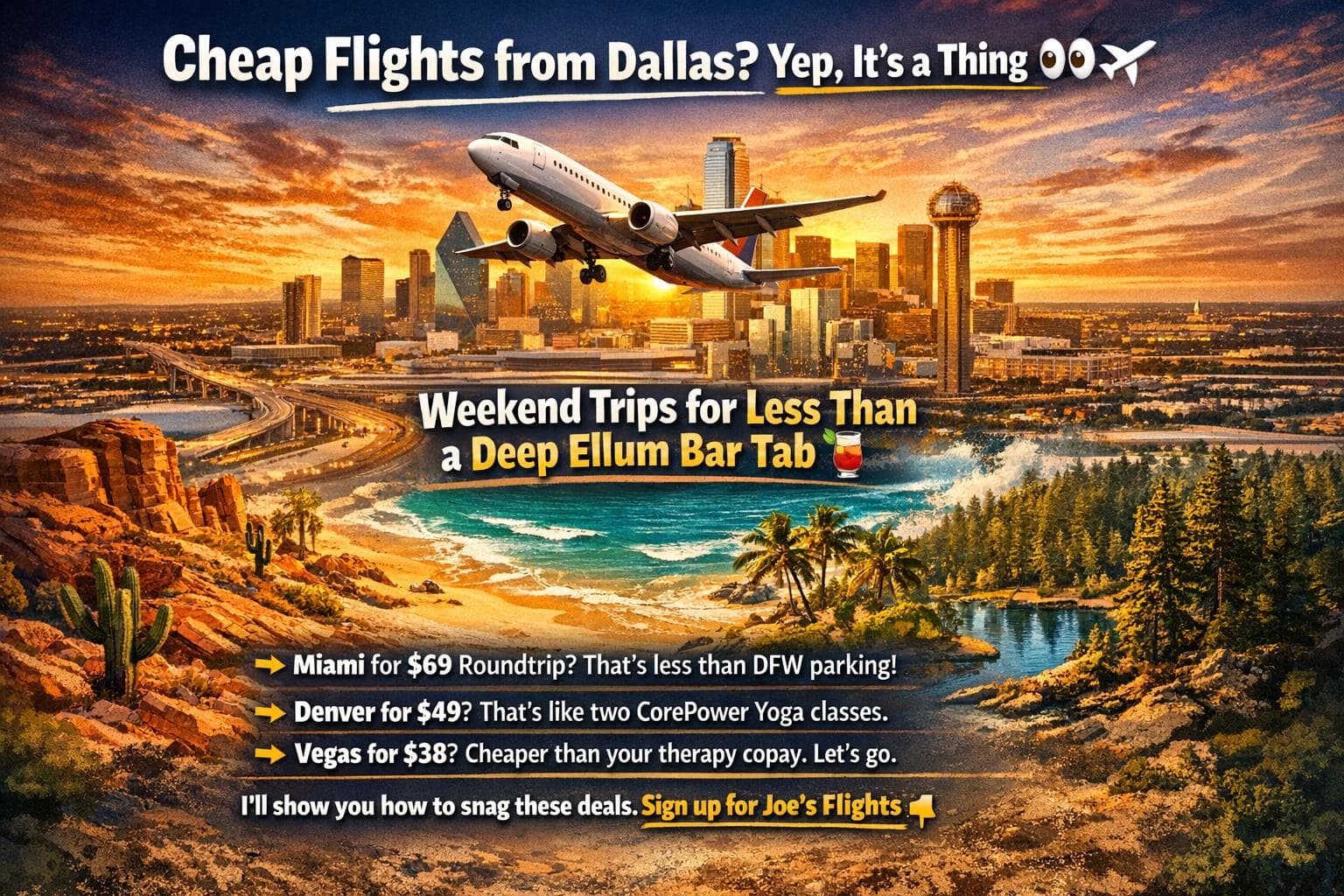 10 Weekend Getaways from Dallas with Cheap Flights — cover