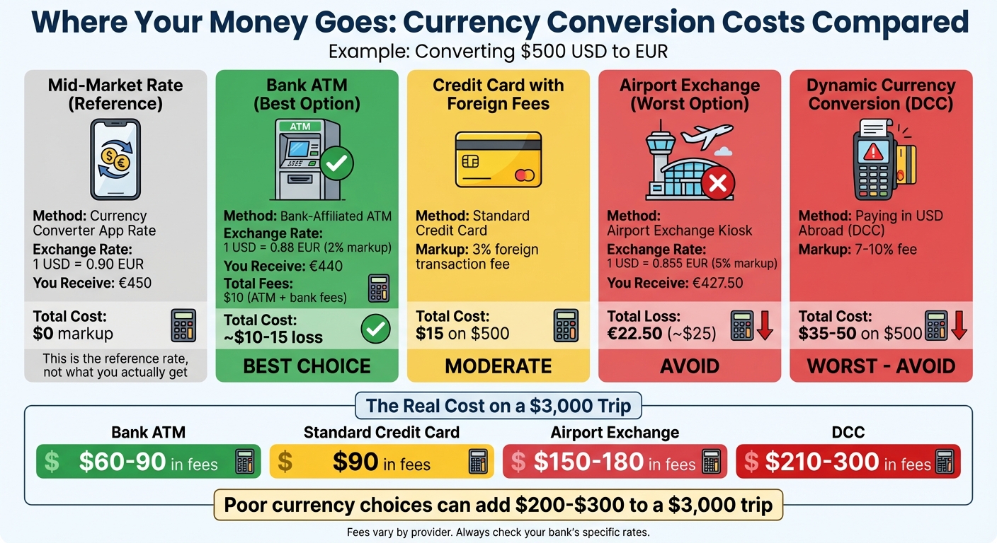 Currency Conversion Costs Comparison: How Fees Add Up When Traveling
