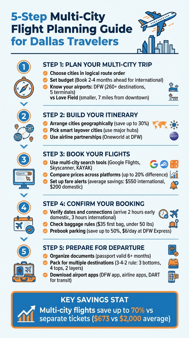 5-Step Multi-City Flight Planning Guide for Dallas Travelers